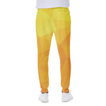 Yellow Polygonal Geometric Print Scuba Joggers