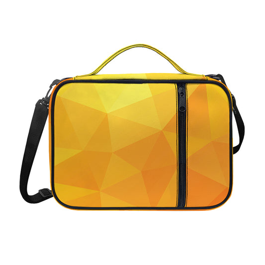 Yellow Polygonal Geometric Print Shoulder Strap Bible Bag
