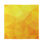 Yellow Polygonal Geometric Print Silk Bandana