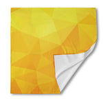 Yellow Polygonal Geometric Print Silk Bandana