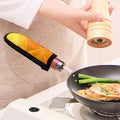 Yellow Polygonal Geometric Print Skillet Handle Cover