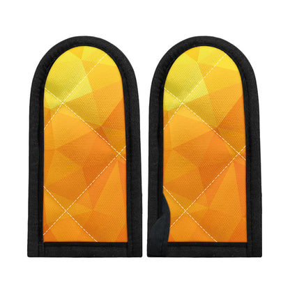 Yellow Polygonal Geometric Print Skillet Handle Cover