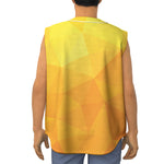 Yellow Polygonal Geometric Print Sleeveless Baseball Jersey