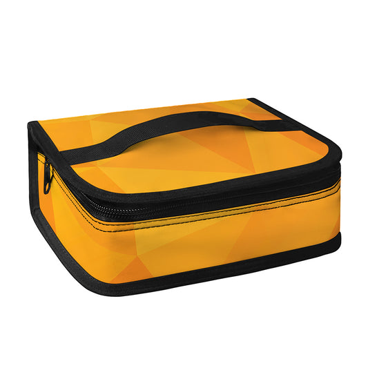 Yellow Polygonal Geometric Print Small Lunch Bag