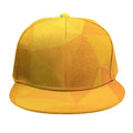 Yellow Polygonal Geometric Print Snapback Cap