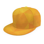 Yellow Polygonal Geometric Print Snapback Cap