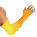 Yellow Polygonal Geometric Print Sun Protection Arm Sleeves