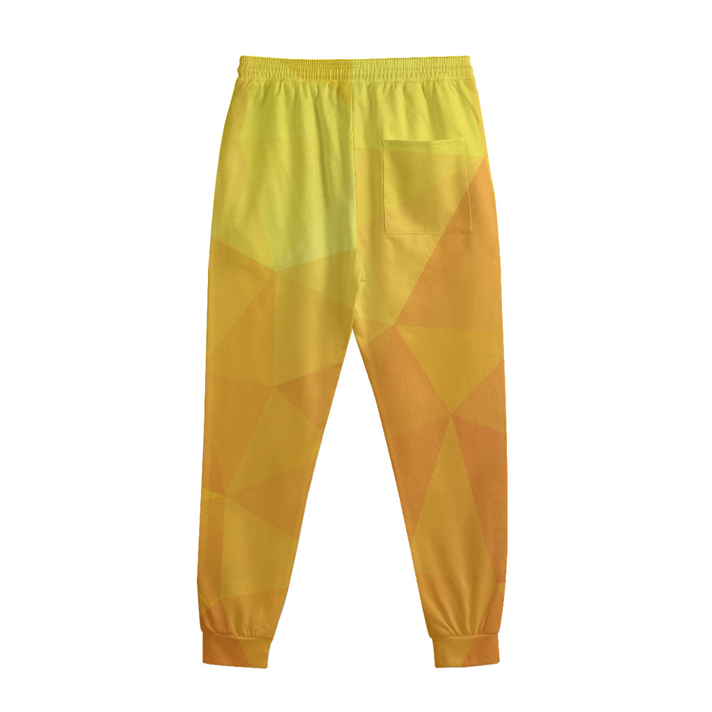 Yellow Polygonal Geometric Print Sweatpants