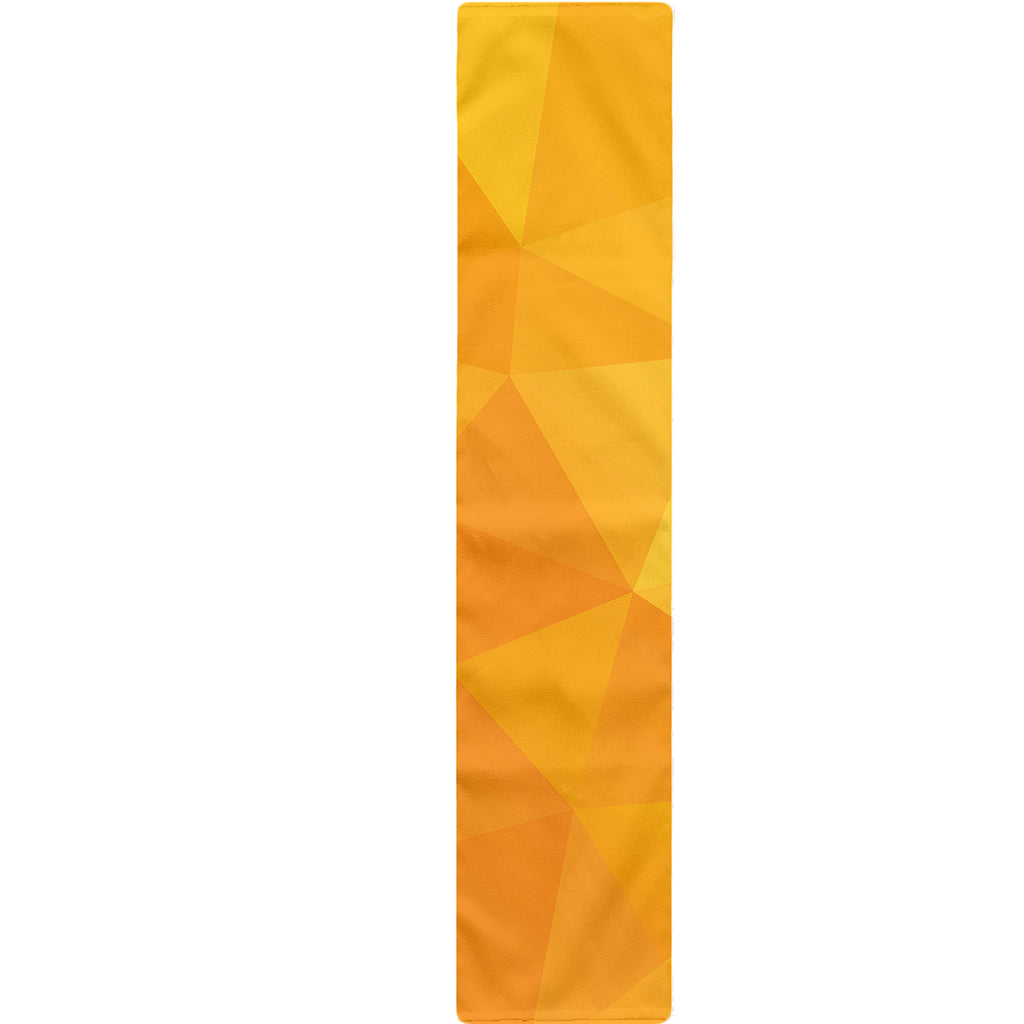 Yellow Polygonal Geometric Print Table Runner