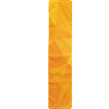 Yellow Polygonal Geometric Print Table Runner