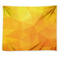 Yellow Polygonal Geometric Print Tapestry