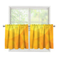 Yellow Polygonal Geometric Print Tier Curtains