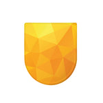 Yellow Polygonal Geometric Print Toilet Lid Cover