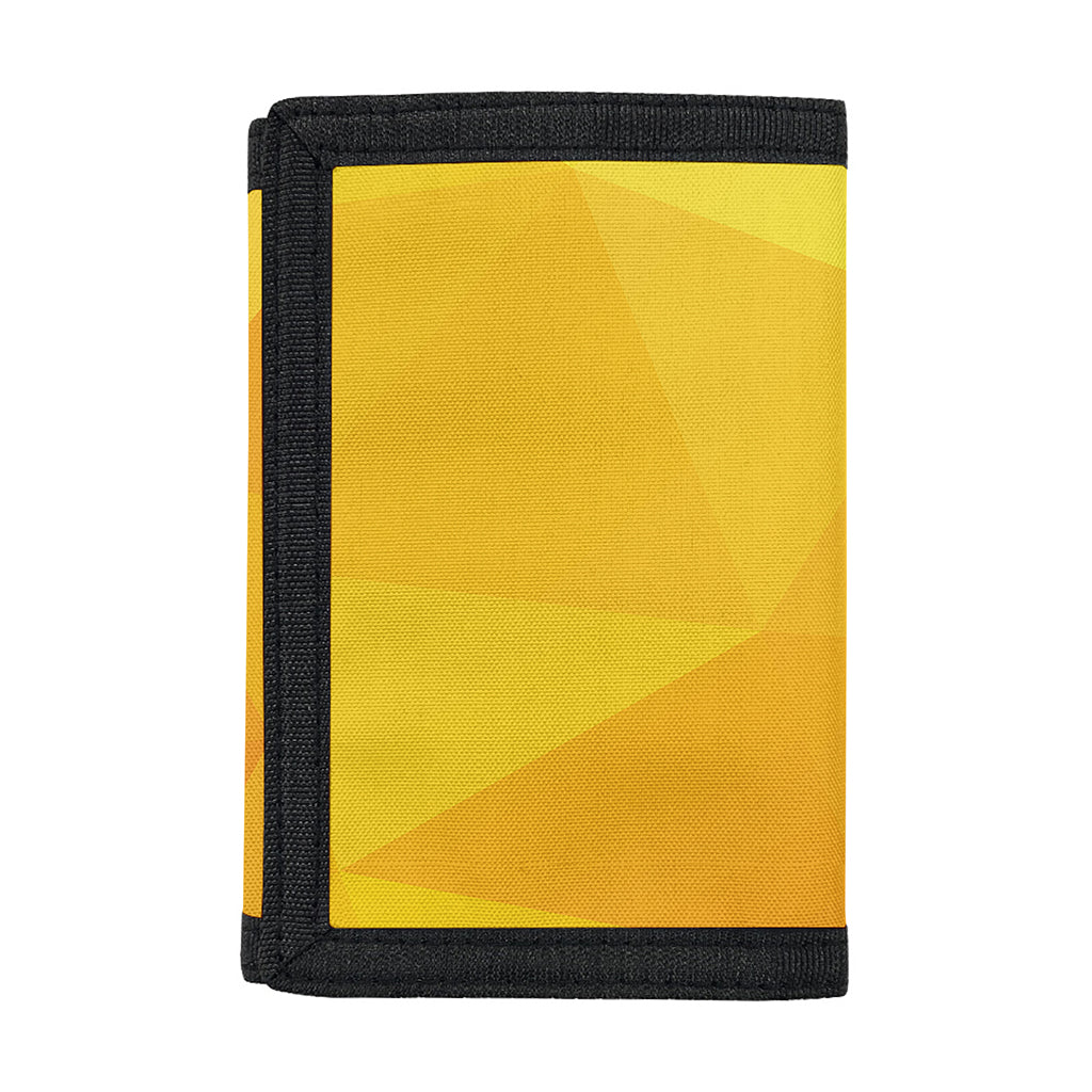 Yellow Polygonal Geometric Print Trifold Wallet