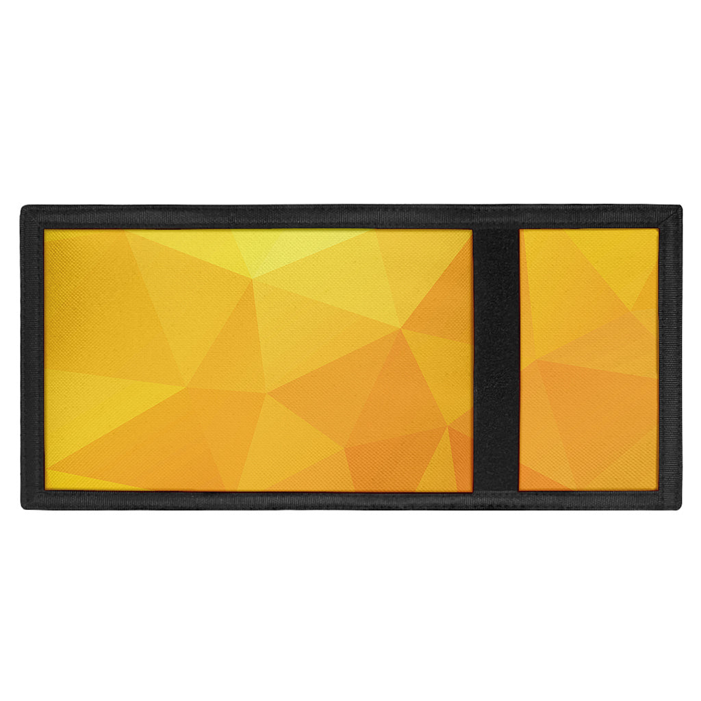 Yellow Polygonal Geometric Print Trifold Wallet