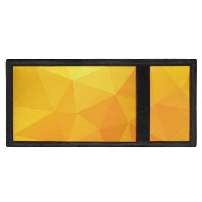 Yellow Polygonal Geometric Print Trifold Wallet