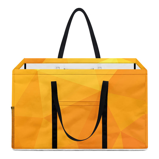 Yellow Polygonal Geometric Print Utility Tote Bag