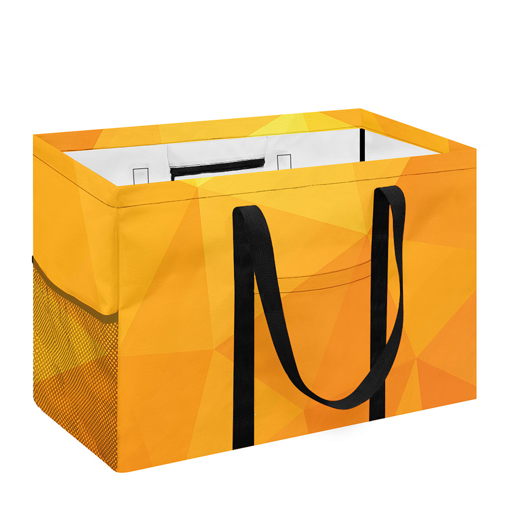 Yellow Polygonal Geometric Print Utility Tote Bag