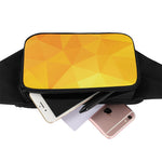 Yellow Polygonal Geometric Print Waist Bag