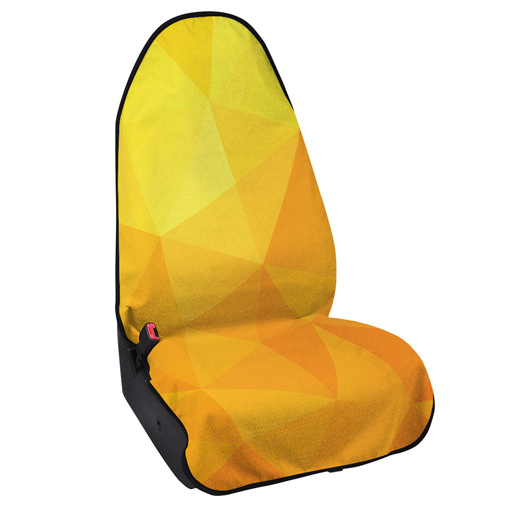 Yellow Polygonal Geometric Print Waterproof Car Seat Cover