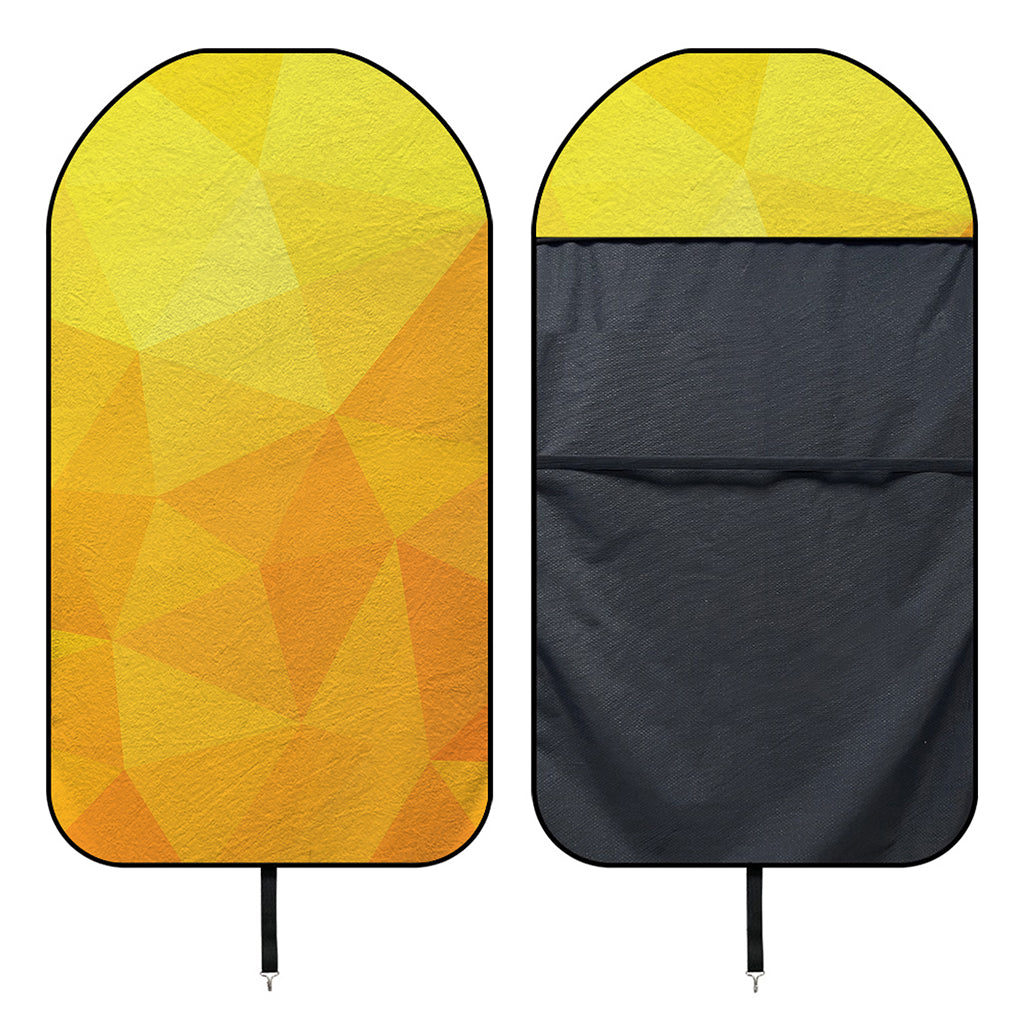 Yellow Polygonal Geometric Print Waterproof Car Seat Cover