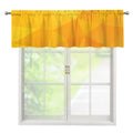 Yellow Polygonal Geometric Print Window Valance