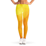 Yellow Polygonal Geometric Print Women's Leggings