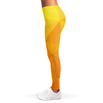 Yellow Polygonal Geometric Print Women's Leggings