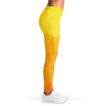Yellow Polygonal Geometric Print Women's Leggings
