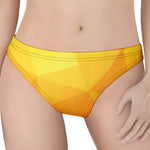 Yellow Polygonal Geometric Print Women's Thong