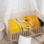 Yellow Python Snake Print Baby Crib Sheet