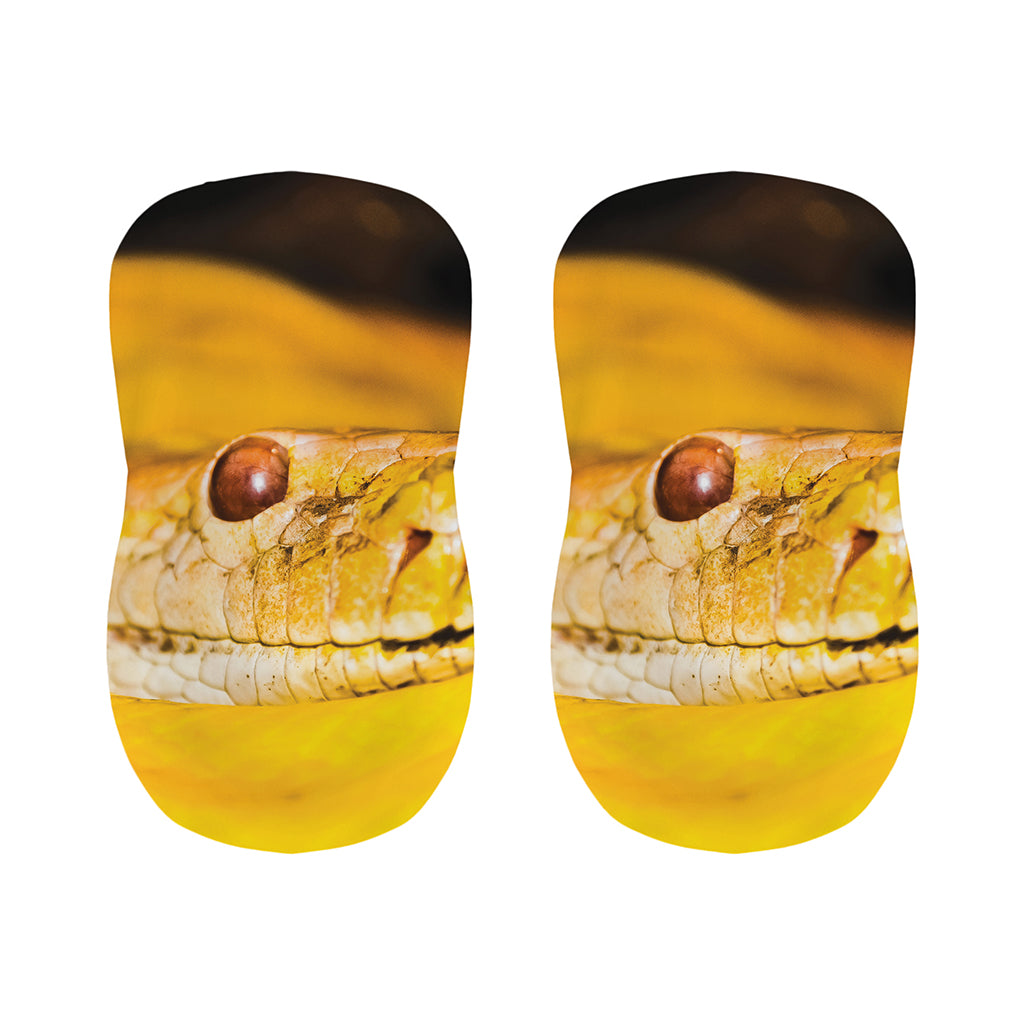 Yellow Python Snake Print Bar Stool Covers