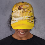Yellow Python Snake Print Baseball Cap