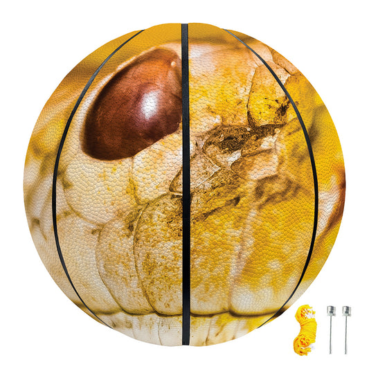 Yellow Python Snake Print Basketball