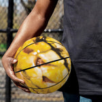 Yellow Python Snake Print Basketball
