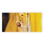 Yellow Python Snake Print Beach Towel