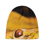 Yellow Python Snake Print Beanie