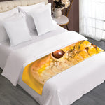 Yellow Python Snake Print Bed Runner