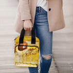 Yellow Python Snake Print Bible Tote Bag