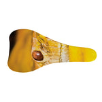 Yellow Python Snake Print Bicycle Seat Cover
