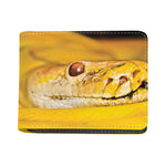 Yellow Python Snake Print Bifold Wallet