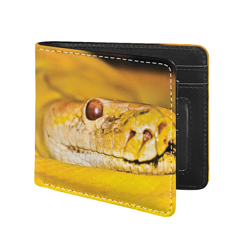 Yellow Python Snake Print Bifold Wallet