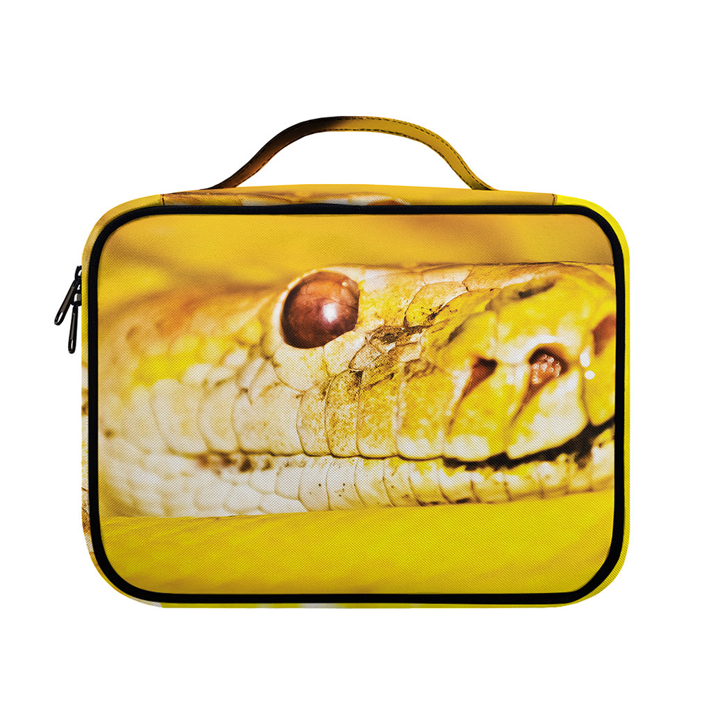 Yellow Python Snake Print Briefcase Bible Bag