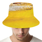 Yellow Python Snake Print Bucket Hat