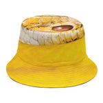 Yellow Python Snake Print Bucket Hat