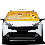 Yellow Python Snake Print Car Windshield Snow Cover