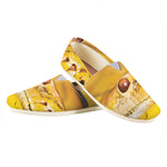 Yellow Python Snake Print Casual Shoes