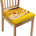 Yellow Python Snake Print Chair Cushion Cover
