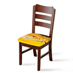 Yellow Python Snake Print Chair Cushion Cover