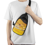 Yellow Python Snake Print Chest Bag